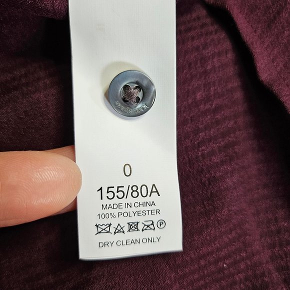 Kate Spade Women's Burgundy Red Buttons Up Long Sleeves Maxi Shirtdress Size 0 - Picture 8 of 8